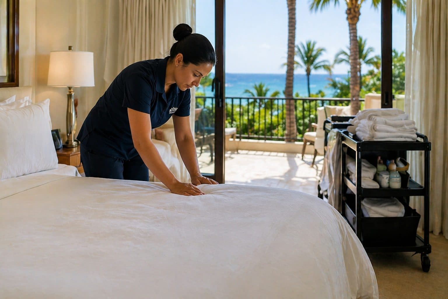 Cleaning and readiness for a luxury vacation rental in Punta Mita